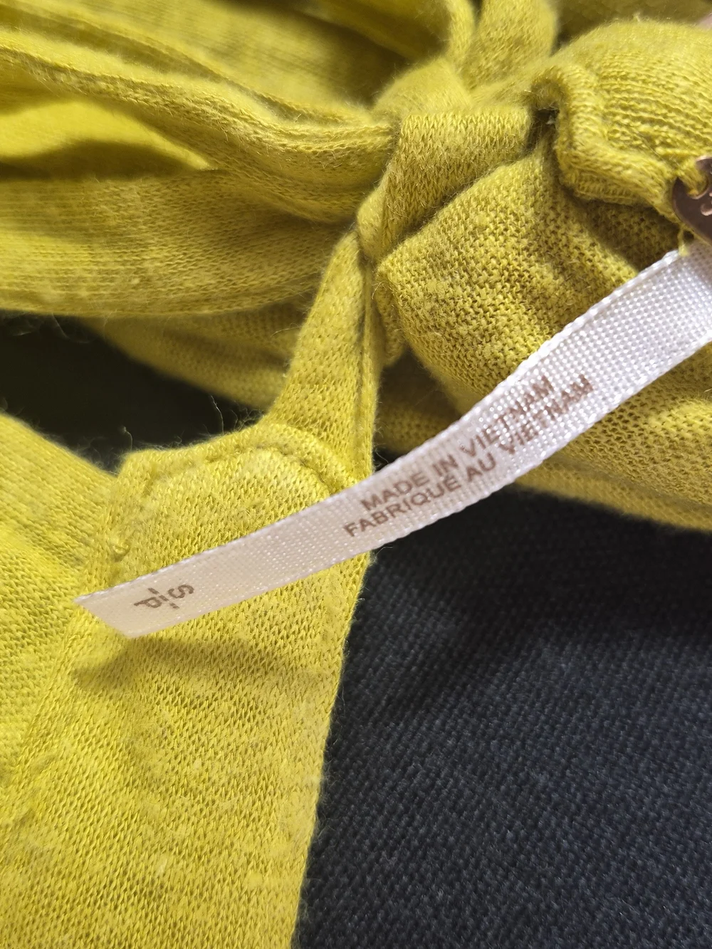 Free People Mustard Yellow Flutter-Sleeve Top
